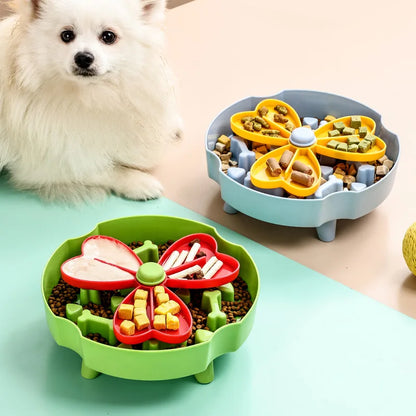 Dog slow feeder bowl, anti-choking bowl, rotating basin, cat bowl, educational toy, anti-slip slow feeder basin, pet supplies