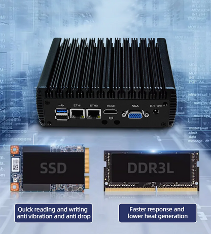 ZHICHUN Mini PC Intel Quad Core I7 Gaming Computer Celeron J4125 PC Desktop Computer PC portable Mini computer