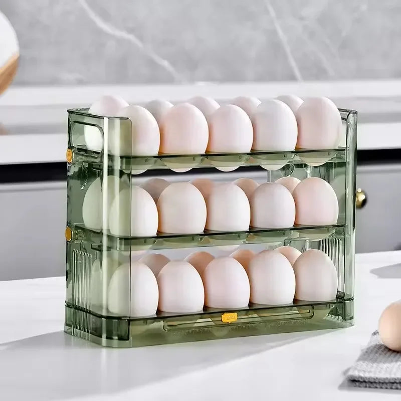 New Egg Storage Box Refrigerator Organizer Food Containers Egg Fresh-keeping Case Holder Tray Dispenser Kitchen Storage Boxes