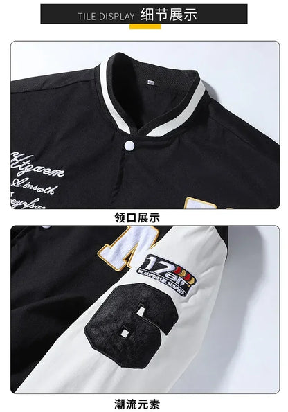 Mens Clothes Loose Fashion Baseball Uniform Outdoor Biker Travel Coat Men Loose Jacket Sportswear Motorcycle Jacket Men's Coat