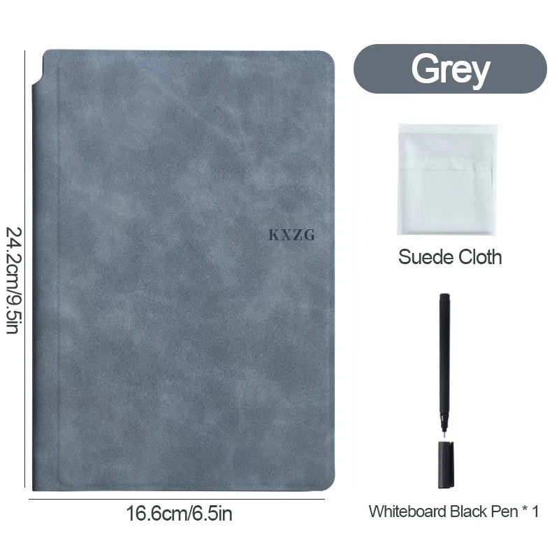 Erasable Whiteboard Notebook A5 Leather Portable Drafting Notebook Writing Board Desktop Memo Pad