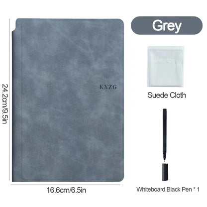 Erasable Whiteboard Notebook A5 Leather Portable Drafting Notebook Writing Board Desktop Memo Pad