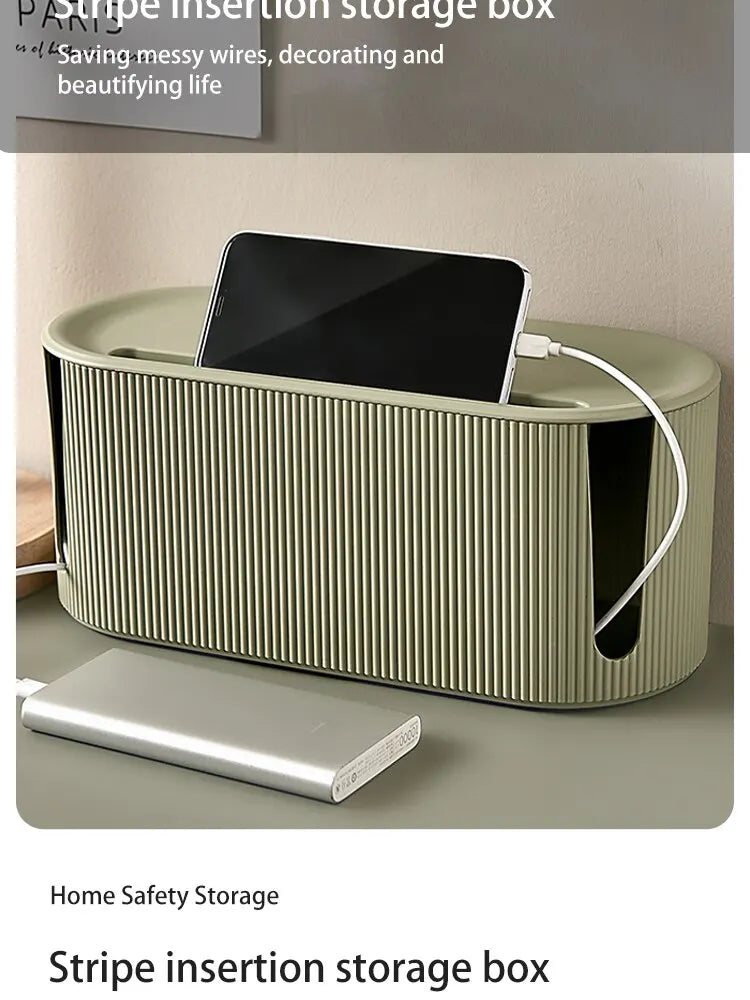 Cable Management Organizer Box for Power Strips and Cord for Power StripsTV Computer Wires Cable Hider Box for Home Office