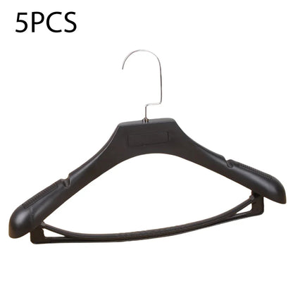 5Pcs Wide Shoulder Plastic Clothing Hanger,Suit Clothes Hanger Seamless Coat Drying Racks ,Wardrobe Room Storage Organizer