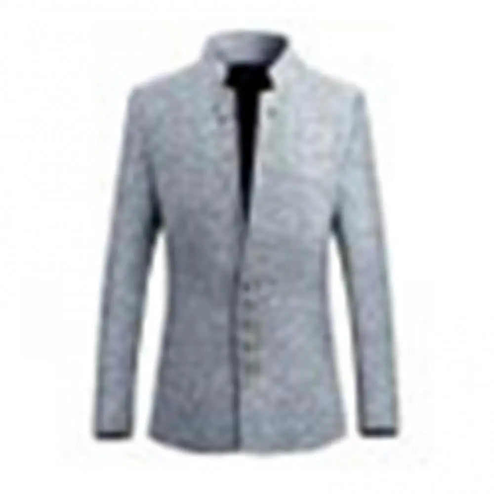 Men Suit Coat Luxury Men Business Casual Solid Color Suit Jacket Oversize Coats Male Stand Collar Single breasted Blazer