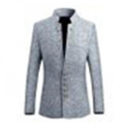 Men Suit Coat Luxury Men Business Casual Solid Color Suit Jacket Oversize Coats Male Stand Collar Single breasted Blazer