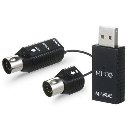 M-VAVE MS1 Mini Wireless Transmission System MIDI System MIDI Wireless Adapter Plug and Play Support Wins System Smart Phone
