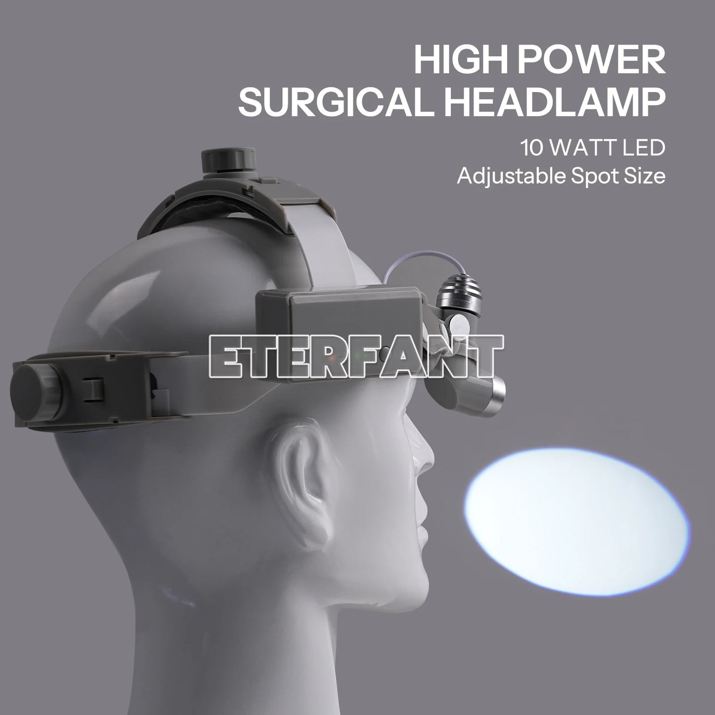 ETERFANT 10W LED Dental Medical Headband Head Light Good Light Spot ENT Specific Headlamp Ajustable