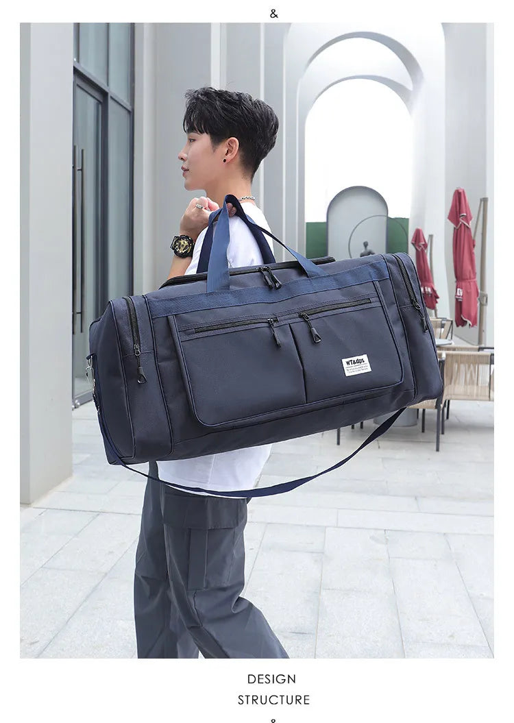 70CM 70L Nylon Luggage Travel Gym Outdoor Bag Large Travelling For Women Men Duffle Handbags Shoulder Weekend Sports Bag maletas