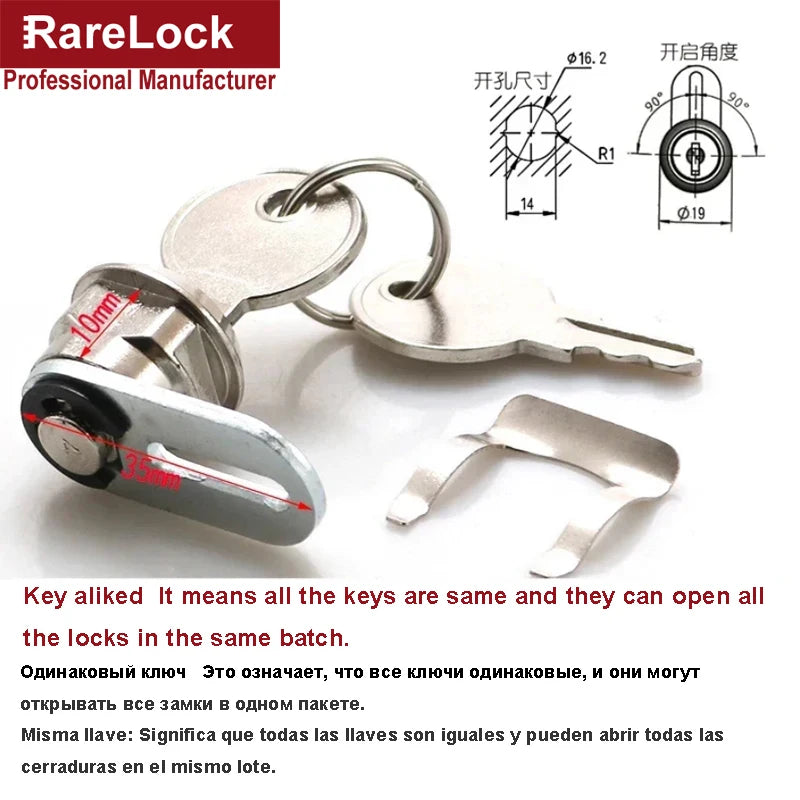 Cash Box Cam Lock for POS Machine Cash Drawer DIY Furniture Hardware Rarelock 1015 G