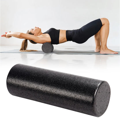Foam Shaft EPP Solid Yoga Pole Fitness Muscle Relaxation Roller Massage Stick Glossy Black Roller Yoga Block 30/45cm