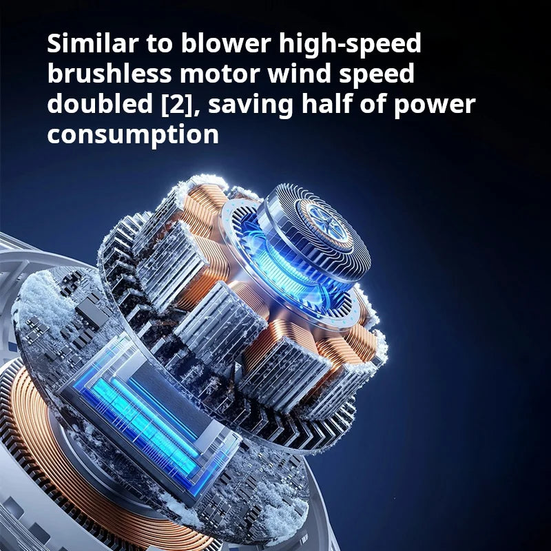 Handheld Fan High Speed Fan Handheld Outdoor Portable Fan Rechargeable Model Digital LifeDisplay Model Strong Wind Long Battery