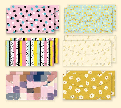 Budget Envelopes for Cash System, A6 Cash Envelopes for Budgeting, A6 binder Envelopes with 6 Holes