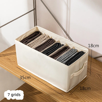 Drawer Organizer for Jeans Pants Sock Shirts Clothes Storage Box Wardrobe Cabinet Drawer Underwear Clothes Organizer Storage