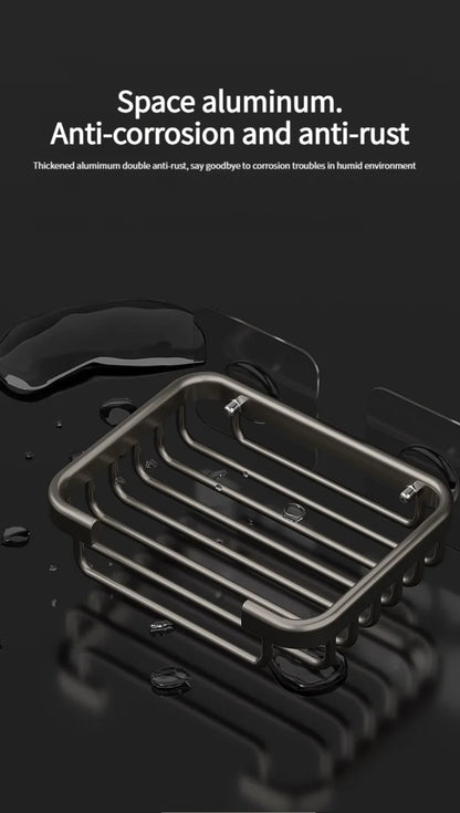 Aluminum Bathroom Drain Soap Storage Holder Soap Dish Storage Rack Bathroom Accessories