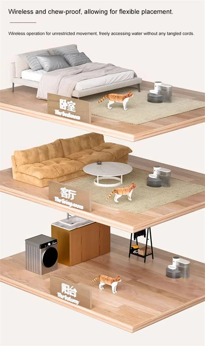 CE Pouring Cat Water Dispenser Flowing Water Charging Automatic Water Feeder Pet Dog Water Dispenser Pet Water Dispenser