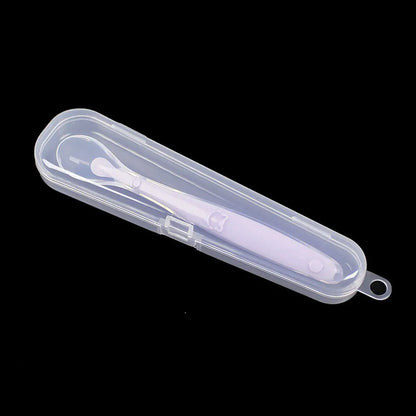Silicone World Baby Complementary Food Silicone Spoon Training Spoon Soft Spoon Children's Feeding Tableware With Storage Box