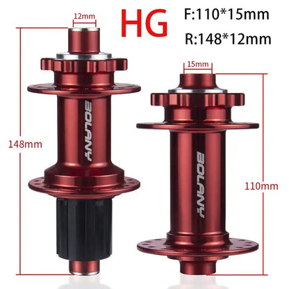 BOLANY Boost Cube Hubs 110x15 148x12 Mountain Bike Hub XD/HG/MS 32 Hole Thru Bicycle Bearing Hubs Bicycle Accessories