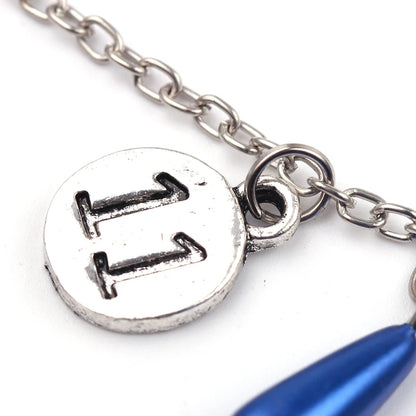 Film Television Peripherals 26 Alphabet Necklace Originality Circular Letters Dotted With Rhinestones Necklace