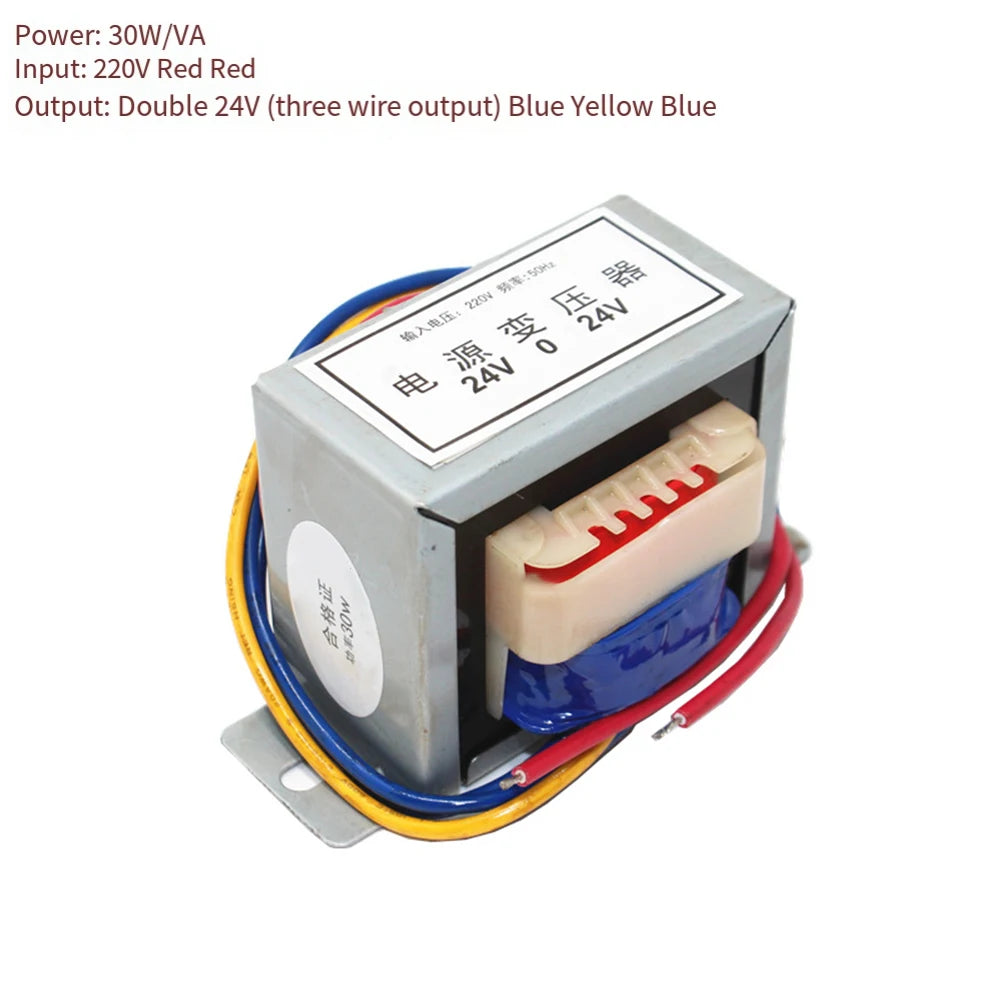 30W Single/dual Phase EI Power Transformer AC 220V To AC 12V/24V Output Voltage Electrical Supplies