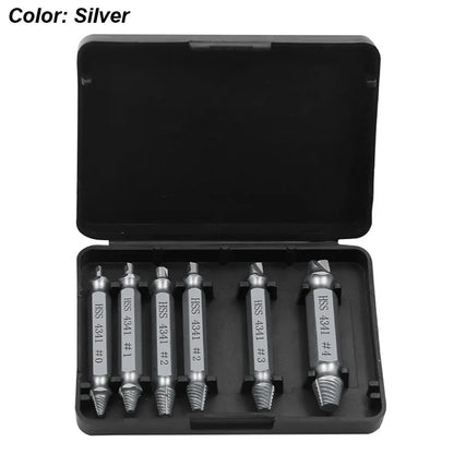 Damaged Screw Extractor Set HSS Drill Bit Stripped Broken Remover Small Easily Quickly Take Out Kit Easy Demolition Power Tools