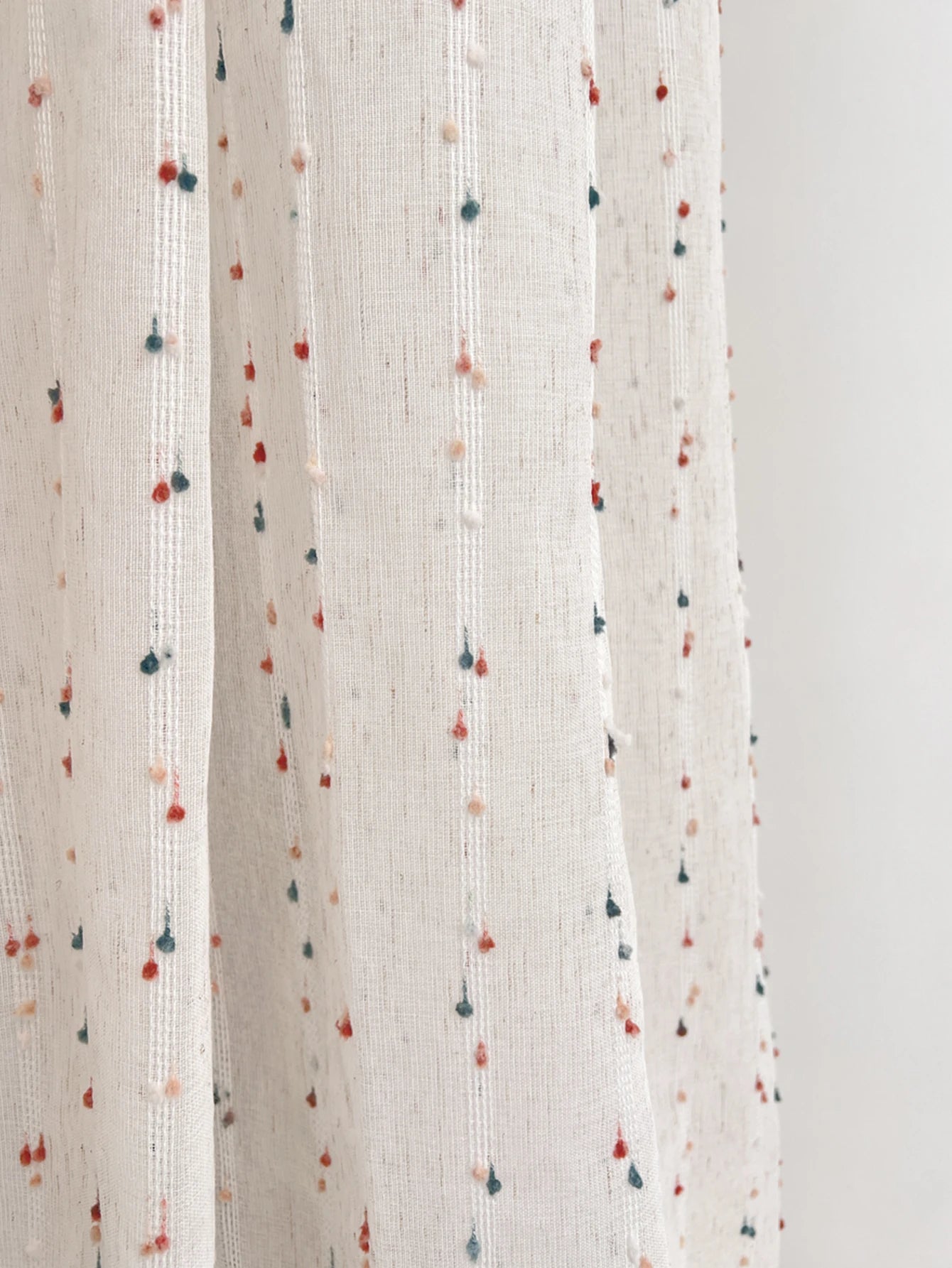 Rainbow little dessert hemp girl room curtain window curtain advanced sense curtain gauze curtain dust-proof polyester curtain