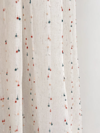 Rainbow little dessert hemp girl room curtain window curtain advanced sense curtain gauze curtain dust-proof polyester curtain