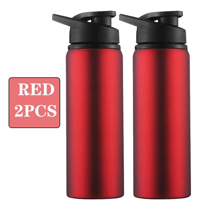 Portable Water Bottle Outdoor Sports Travel Cup Metal Drinking Bottle for Cycling Hiking Gym Leakproof Reusable Water Container