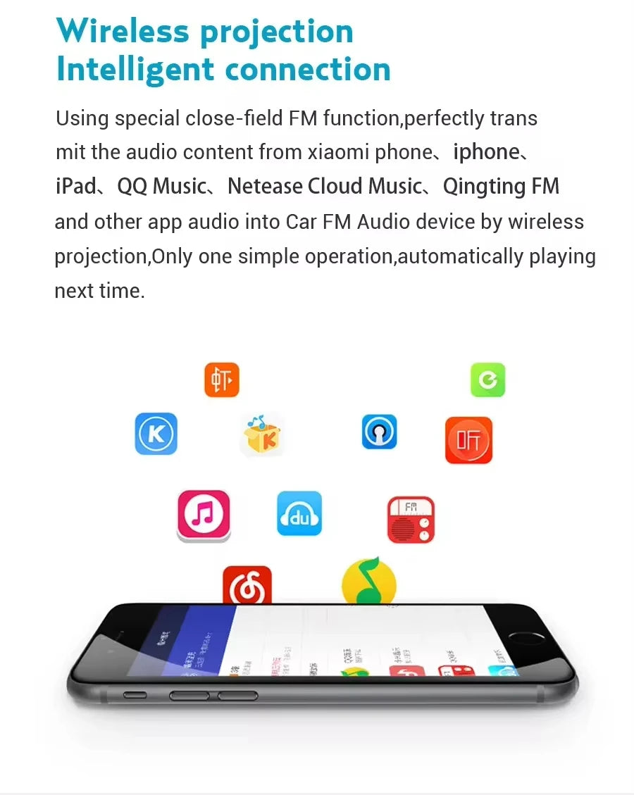 Original Xiaomi Roidmi 3S Mojietu Bluetooth 3.4A 5V Dual USB Car Charger MP3 Music Player FM Transmitters For iPhone And Android