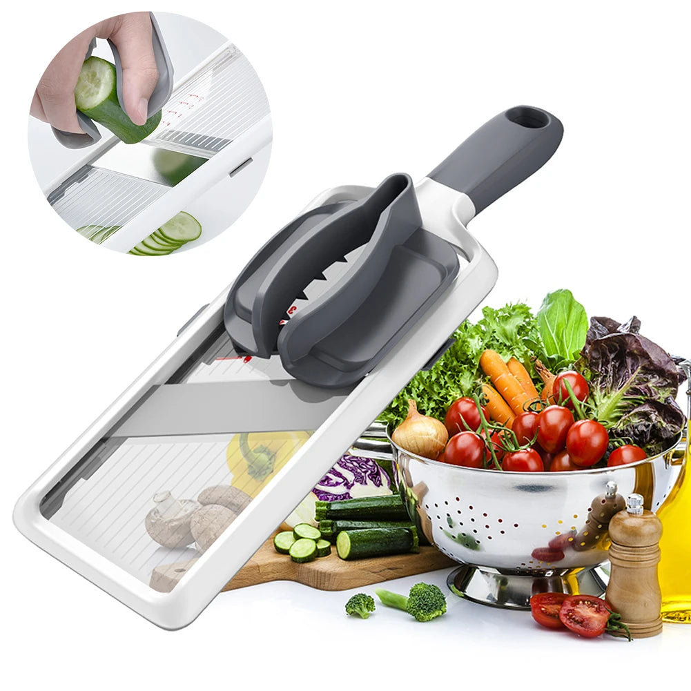 Safe Mandoline Food Slicer Easy To Clean Mandolin French Fry Cutter Adjustable Thickness for Speedy Slicing of Fruits Vegetables