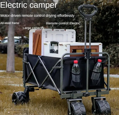 Electric Camping Cart, Folding and Pulling Outdoor Tent Cart