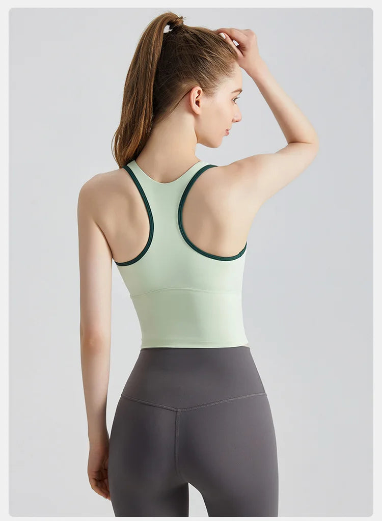 Sports Bra for Women, Shock-absorbing High-strength Breast Pad Integrated External Fitness Vest for Women