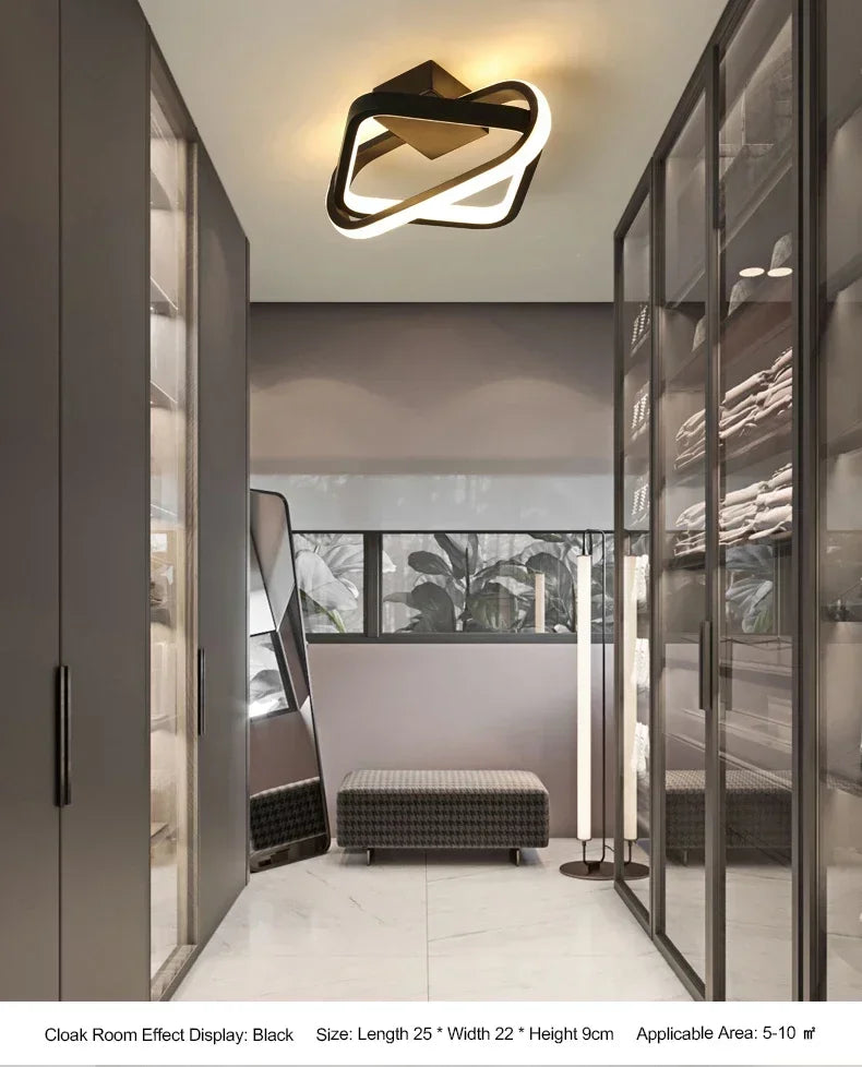 LED Strip Aisle Ceiling Lights Modern Minimalist Living Room Lamps For Balcony Entrance Staircase Home lighting Led 3 color