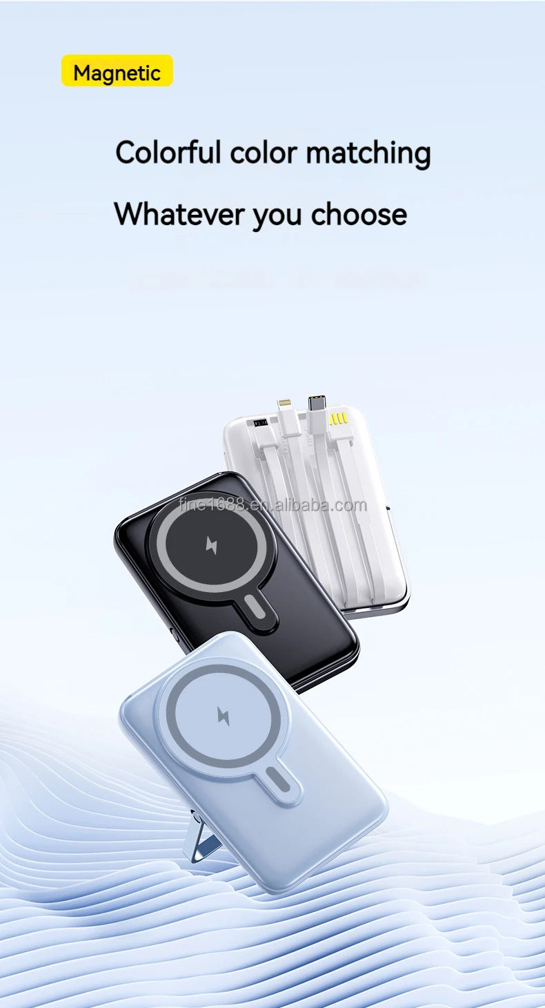 PD 20W Fast Charging 10000mAh Portable Phone Charger Power Station Power Bank Magnetic  Wireless Charger  Power bank