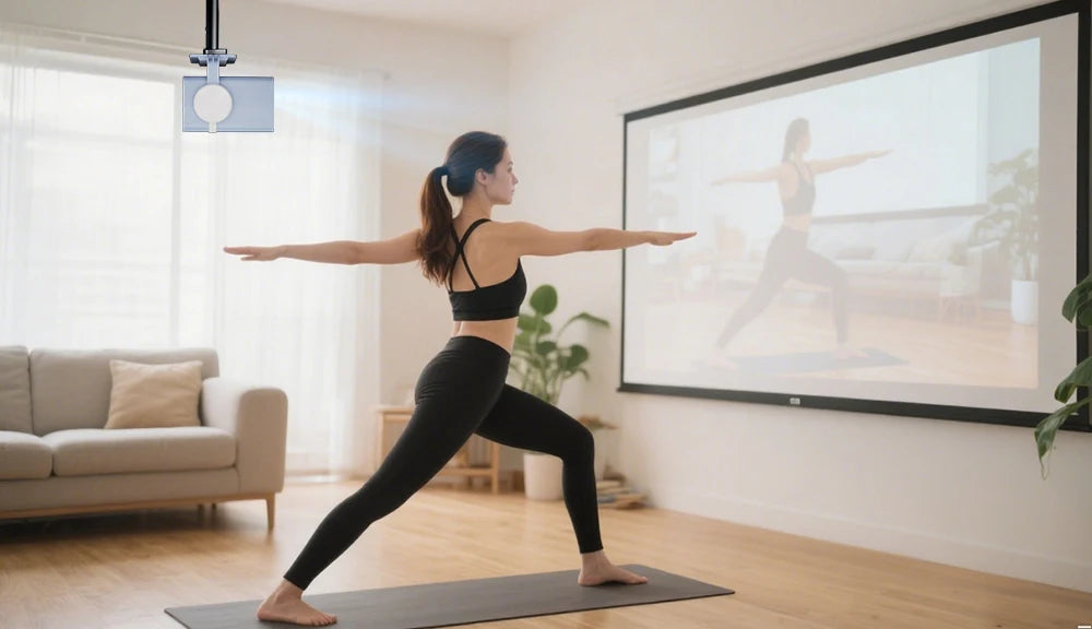 DESS Portable Dual-Band WiFi6 Bluetooth 5.0 Android 13 Smart Projector Suitable for Home Theater Video Power Bank Power Supply