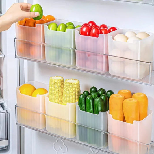 Wholesale Refrigerator Storage Boxes Kitchen Fruit Vegetable Fresh-keeping Box Fridge Side Door Container Organizer Accessories