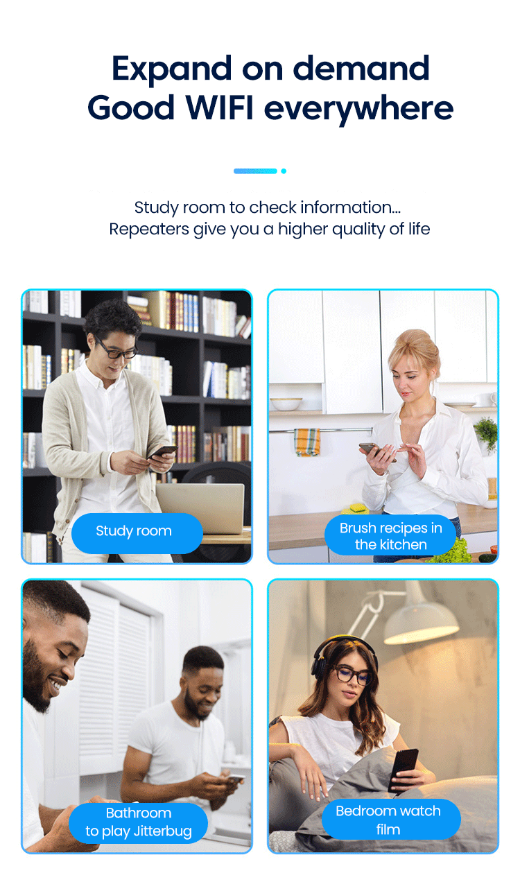 Wireless WiFi Repeater Wifi Signal Booster Dual-Band 2.4G WiFi Extender 802.11bgn Gigabit EU US Plugs WiFi Amplifier WPS Rout