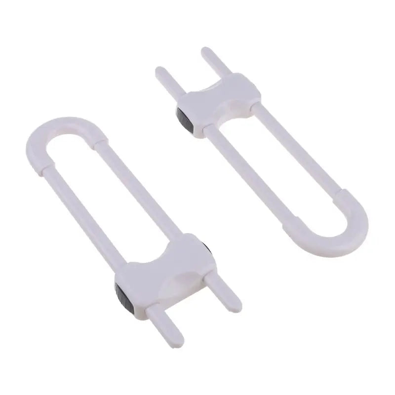 2PCS/Lot Drawer Door Cabinet Cupboard Safety Locks Baby Kids Safety Care ABS Plastic U Shaped Locks Infant Baby Protection