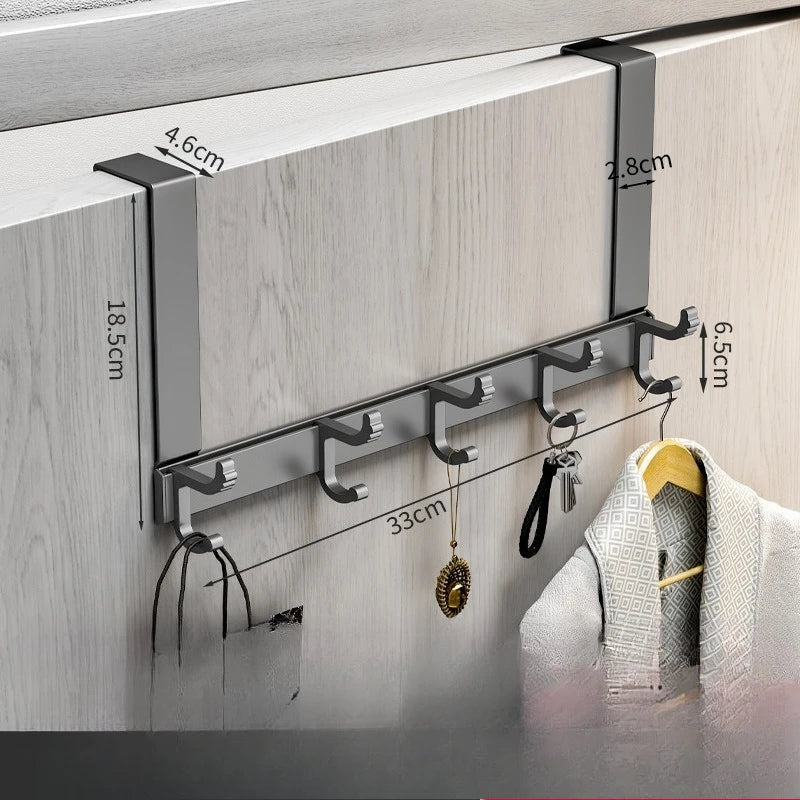 Door Rear Hook Without Hole Drilling Can Be Detached Door Back Coat Rack Bedroom Door Bag Clothes Storage Storage Clothes Hook