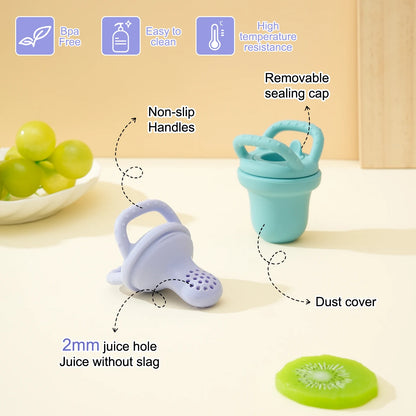 1PCS Baby Silicone Food Supplement Pacifier Pure Color Baby Tableware Portable Baby Fruit Vegatable Feeder Teether Baby Toys