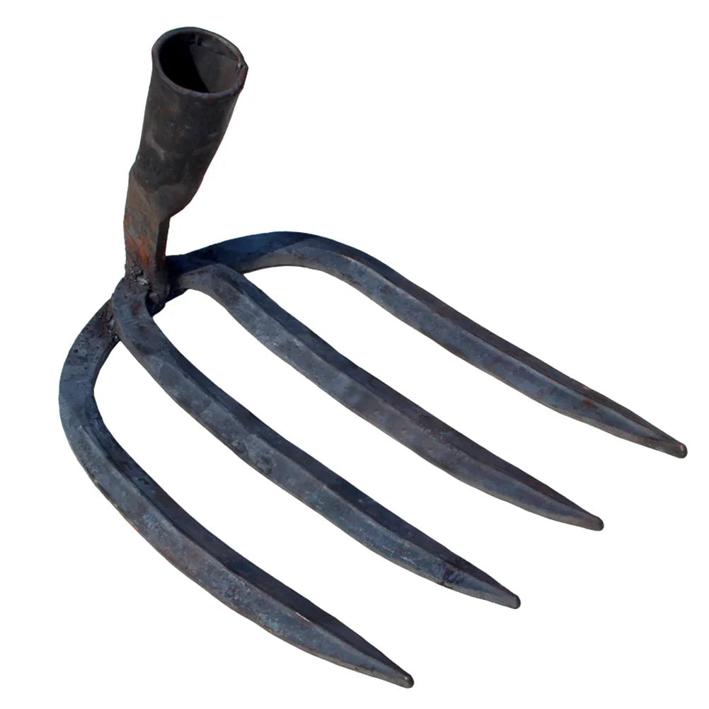 Four-tooth Rake Gardening Supplies Cultivation Tools Vegetable Hoe Azadon Agriculture for Leaves Metal Rakes Head Small