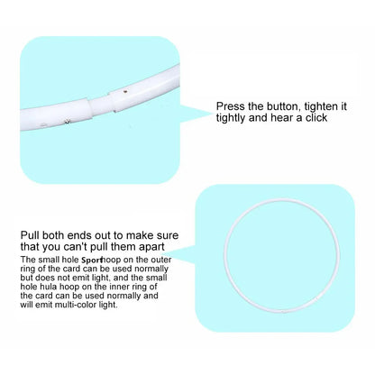 CrossFit Folding Exercise Circle Fitness Equipment LED Colour Fitness Circle Performing Arts Abdominal Weight Loss Light Fitness