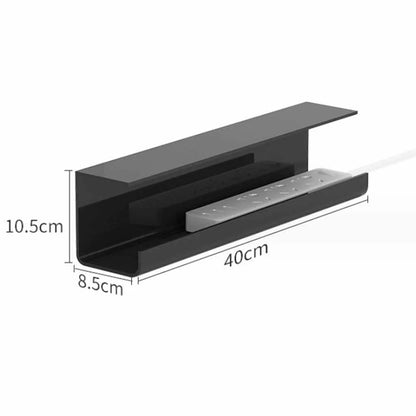 Cable Management Tray Office Wire Organizer Holder Cord Management Under Desk Cable Rack Flame Retardant Double-Sided Adhesive