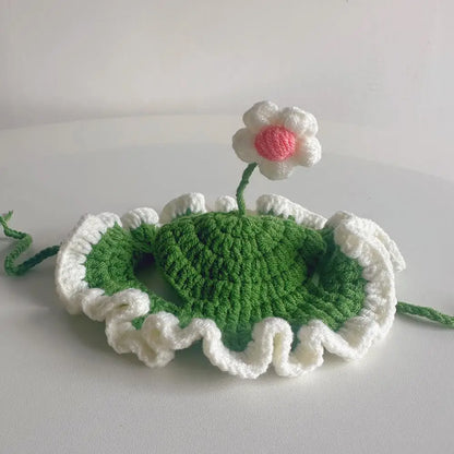 Handmade Pet Hat Pet Party Cosplay Headwear Puppy Kitten Knitted Hat Pet Headgear Decoration Pet Product Funny Pet Accessories