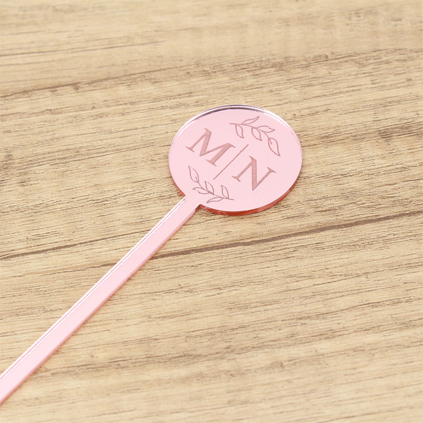 50pcs Personalized Acrylic Bachelorette Party Drink Stirrers, Birthday Swizzle Decoration, Wedding logo custom Cocktail Stirrers
