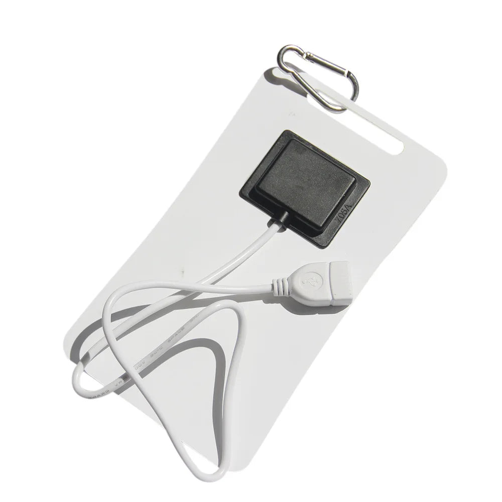 2Pcs 2W 5V Solar Panel Charger with Handle Portable Solar Power Bank for Phone Charging 3.7V Li-ion Battery Outdoor Use