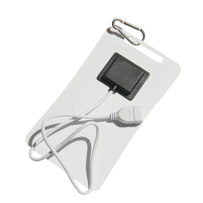 2Pcs 2W 5V Solar Panel Charger with Handle Portable Solar Power Bank for Phone Charging 3.7V Li-ion Battery Outdoor Use