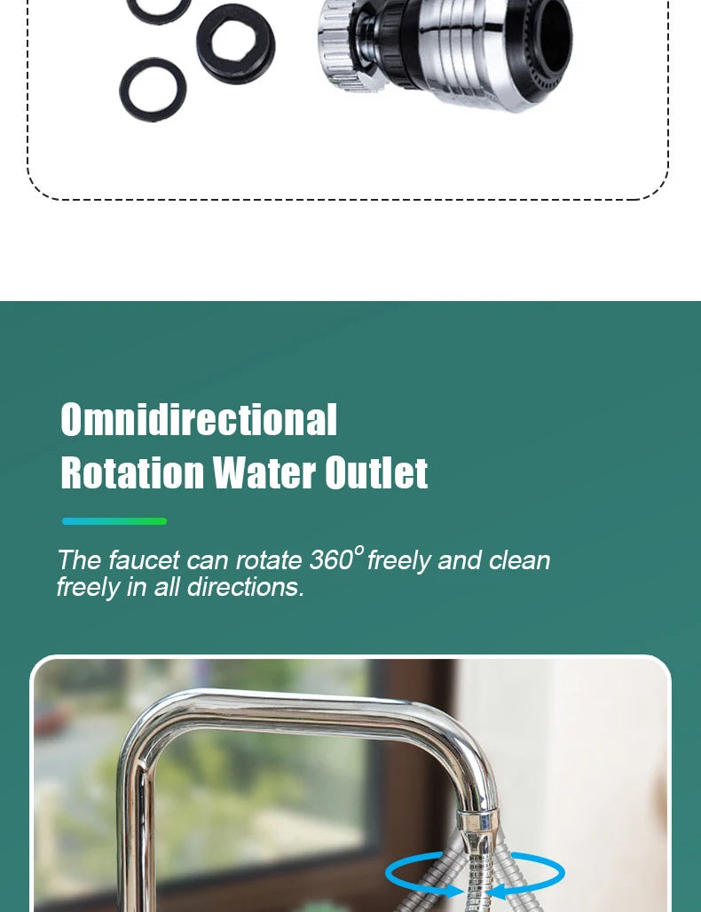 Kitchen Faucet Nozzle Extender Sink Water Tap Nozzle Filter Bubbler Faucet Aerator Attachment Home Bathroom Toilet Accessories