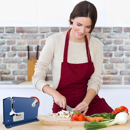 New Metal Bag Sealer Portable Bag Sealer Taper Dispenser with Trimmer Cutter Sealing Machine for Home Kitchen Outdoor Picnic