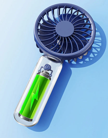 Portable Handheld Fan-LED Display Usb Fan, 6-Speed Wind, Rechargeable Portable Fan, Mini Fan for Home/Camping/Office